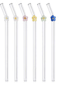 Glass flower straw 🌼